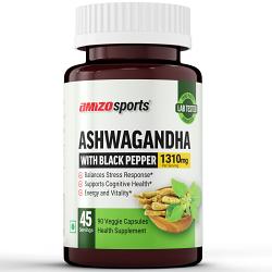 Ashwagandha Extra with Black Pepper Extract Stress Relief, Immune Support Supplement (1300mg) Balanced Energy Levels and Mood Non GMO Formula, 90 Vegetarian Capsules